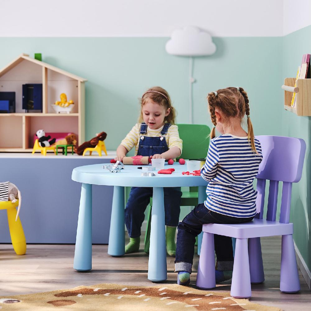 IKEA MAMMUT Kinderstuhl drinnen/draußen/lila Neueste Stile