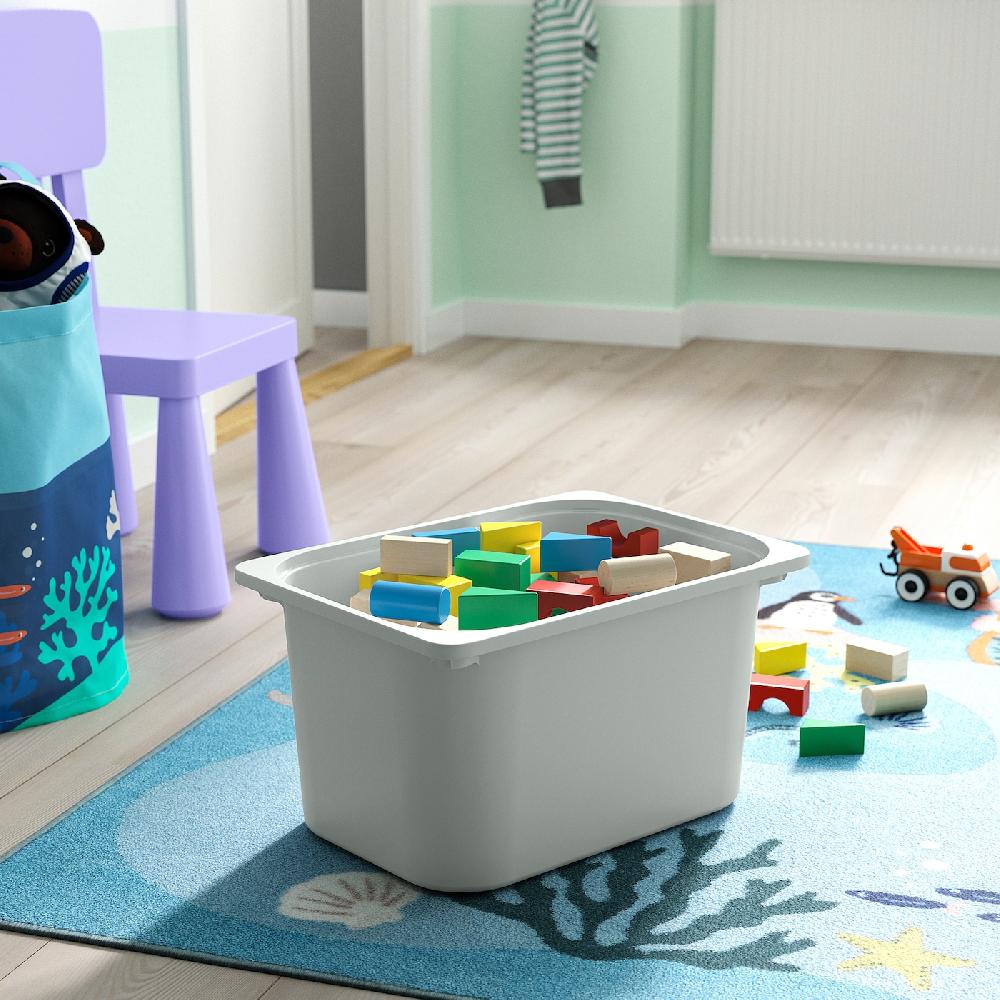 IKEA TROFAST Aufbewahrung mit Boxen weiß weiß/grau 99x44x56 cm Letzte 2 Tage