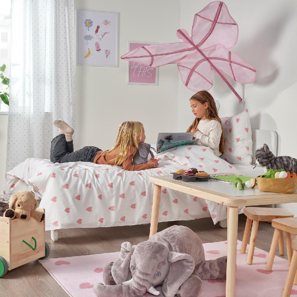 IKEA SNÖFINK Betthimmel Schmetterling/rosa Letzter Tag