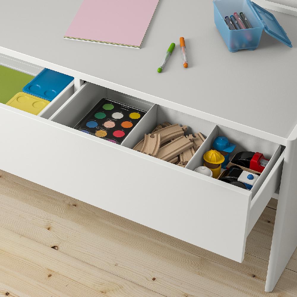 IKEA DUNDRA Spieltisch mit Stauraum weiß/grau Zeitbegrenzte Promotion