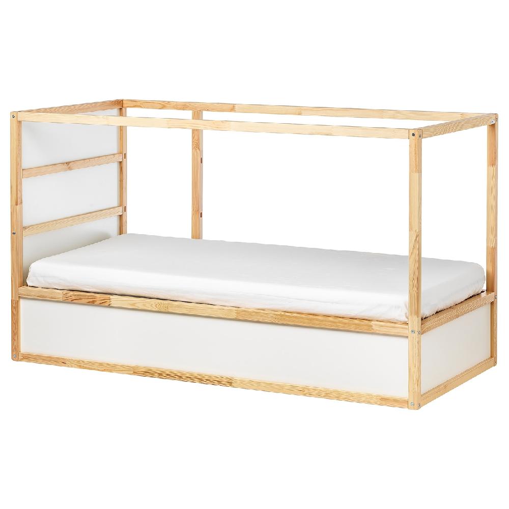IKEA KURA Bett umbaufähig weiß/Kiefer 90x200 cm