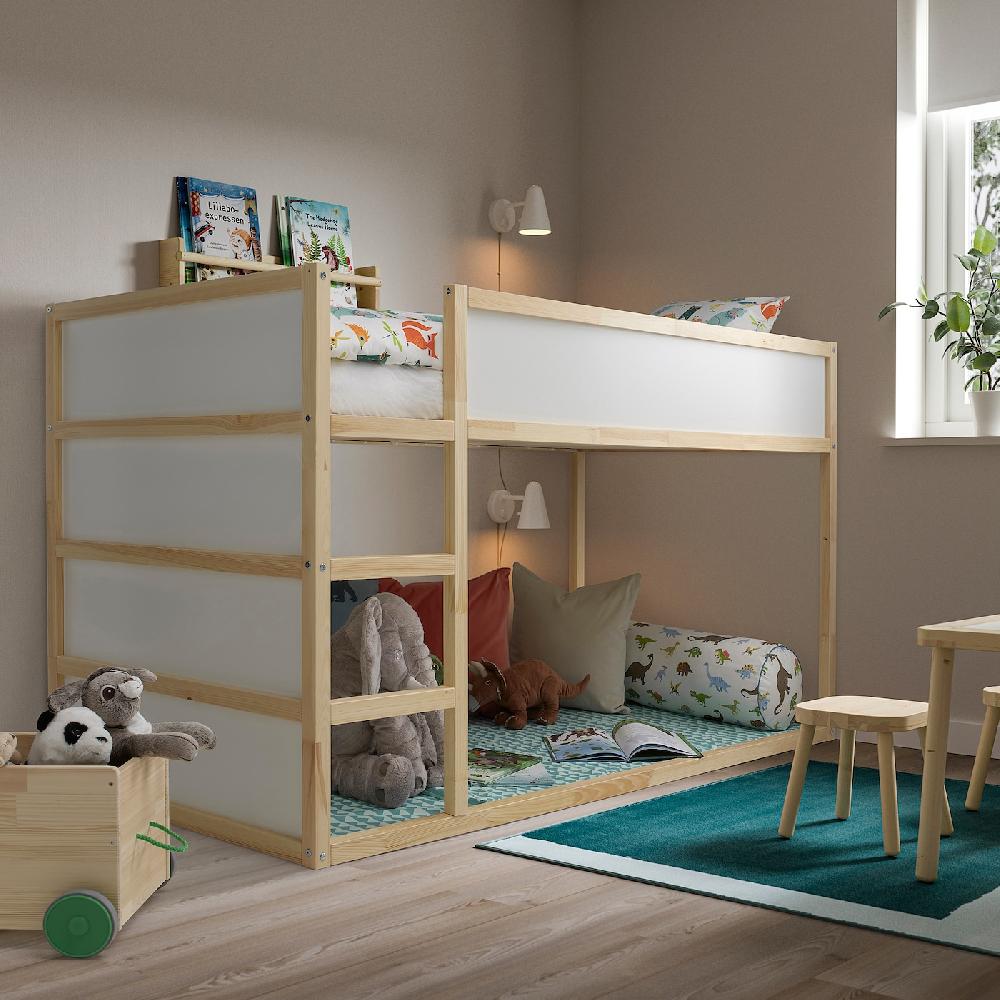 IKEA KURA Bett umbaufähig weiß/Kiefer 90x200 cm Bis zu 55% Rabatt