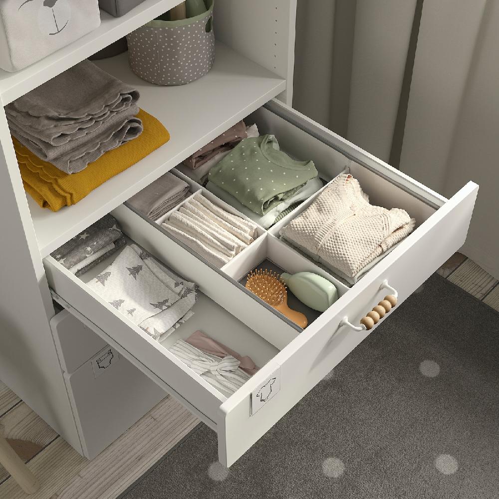 IKEA JÄTTEBJÖRN Sortierbox weiß/grau 50x35x9 cm Super Rabatt