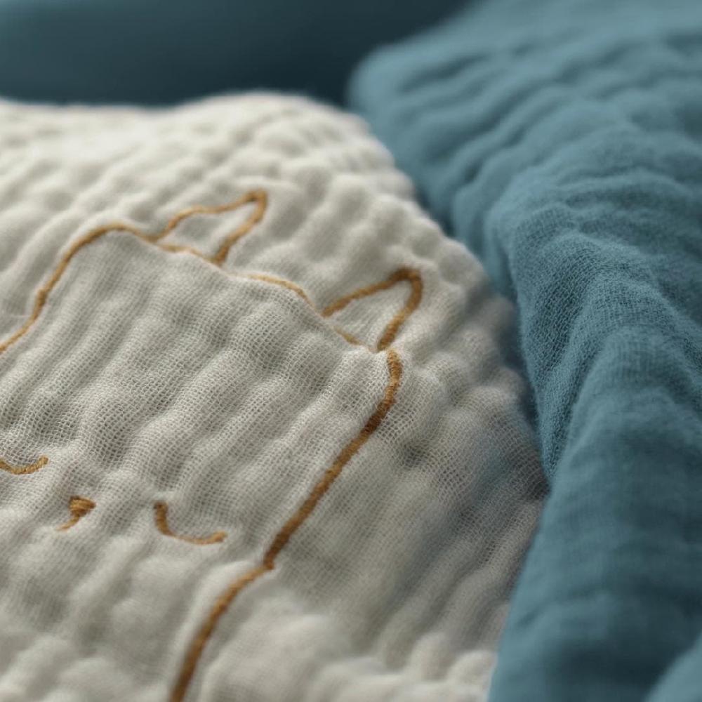 IKEA VÄDRA Bezug für Wickelunterlage beige/blau 48x74 cm Clearance-Verkauf