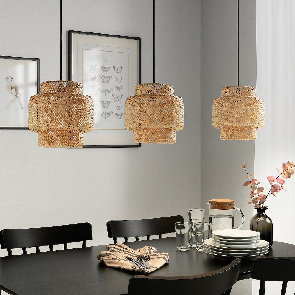 IKEA SINNERLIG Hängeleuchte Bambus/Handarbeit 27 cm Rabatte dieses Monats