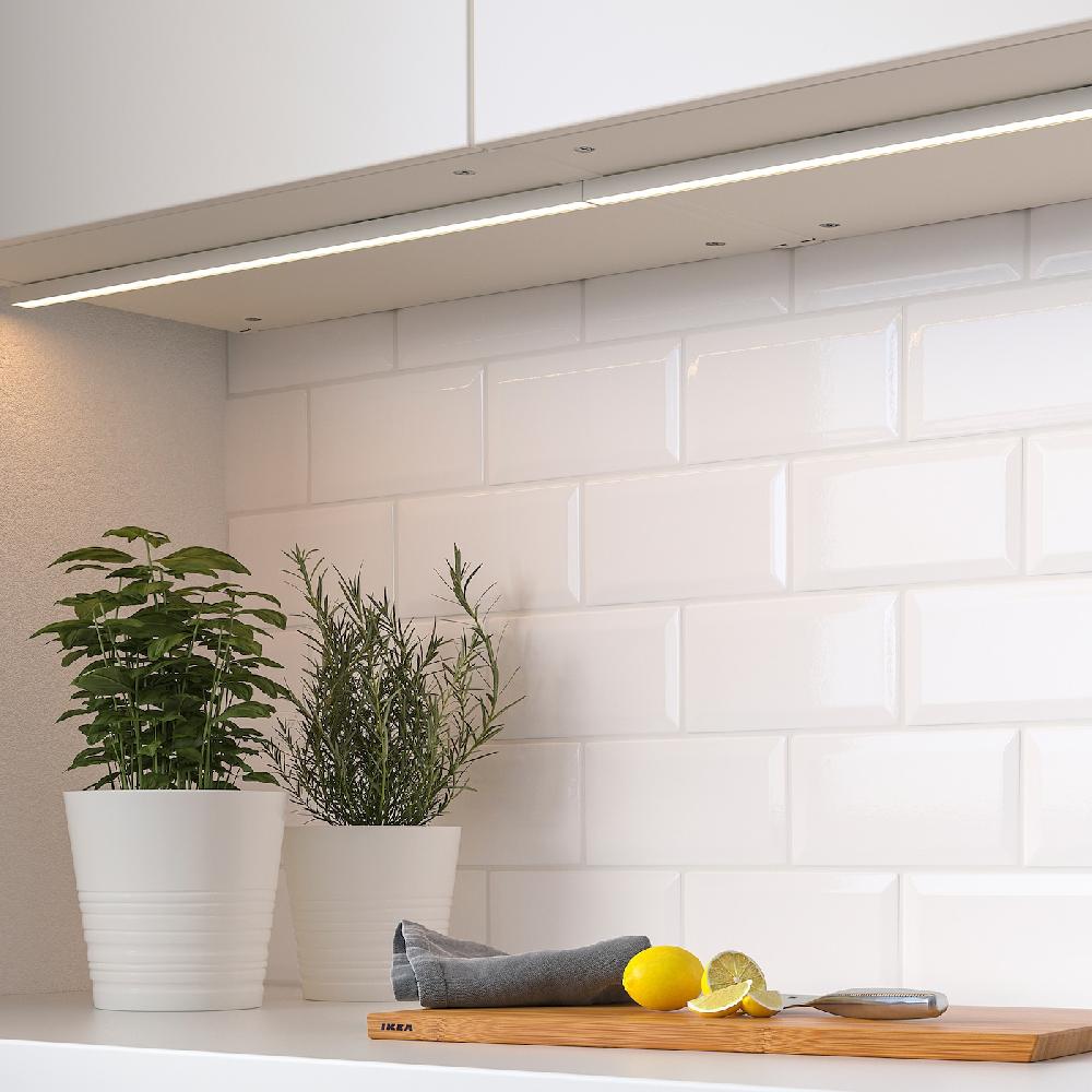 IKEA MITTLED LED-Lichtleiste für Arbeitsplatte dimmbar weiß 60 cm Fabrikverkauf