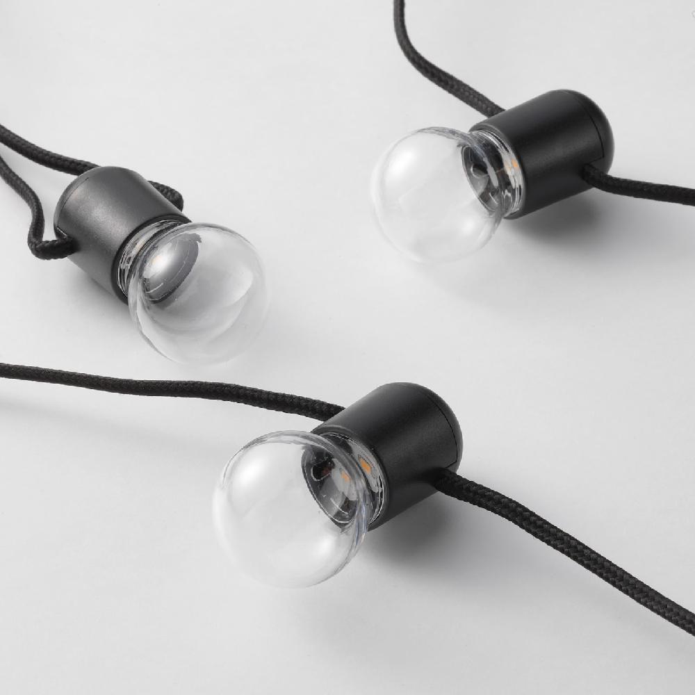IKEA BLÖTSNÖ Lichterkette (24) LED innen schwarz Begrenztes Angebot