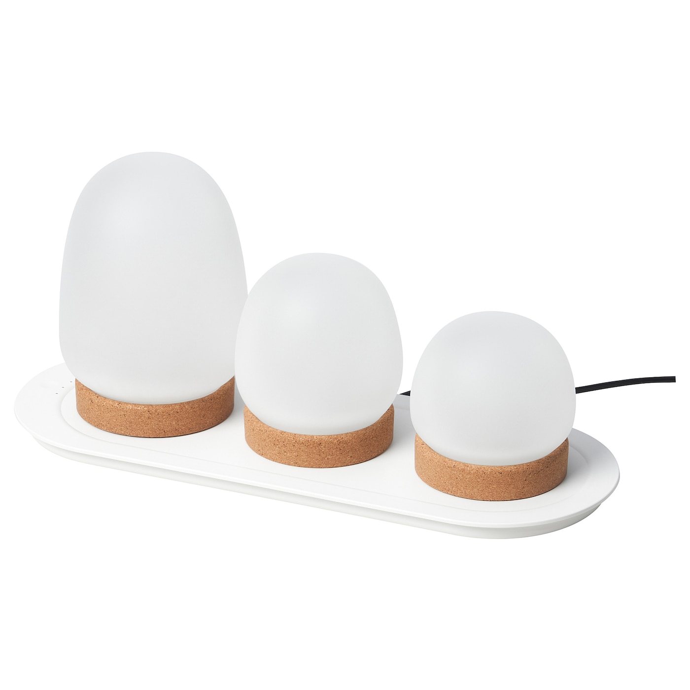 IKEA PRAKTSPIREA Dekobeleuchtungs-Set LED 4-tlg. mit Ladepad
