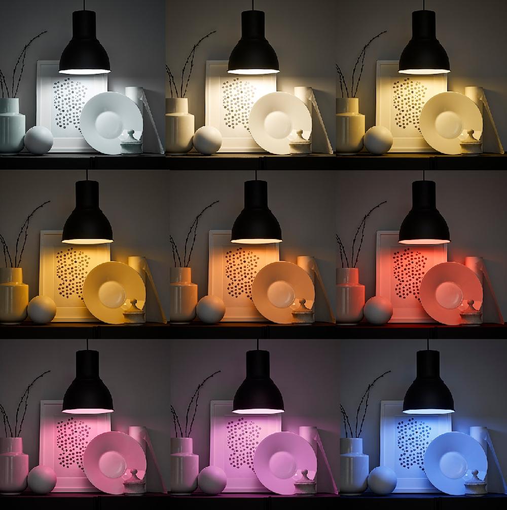 IKEA TRÅDFRI Starter-Set smart kabellos dimmbar/Farb- und Weißspektrum E27 Vatertagsangebot