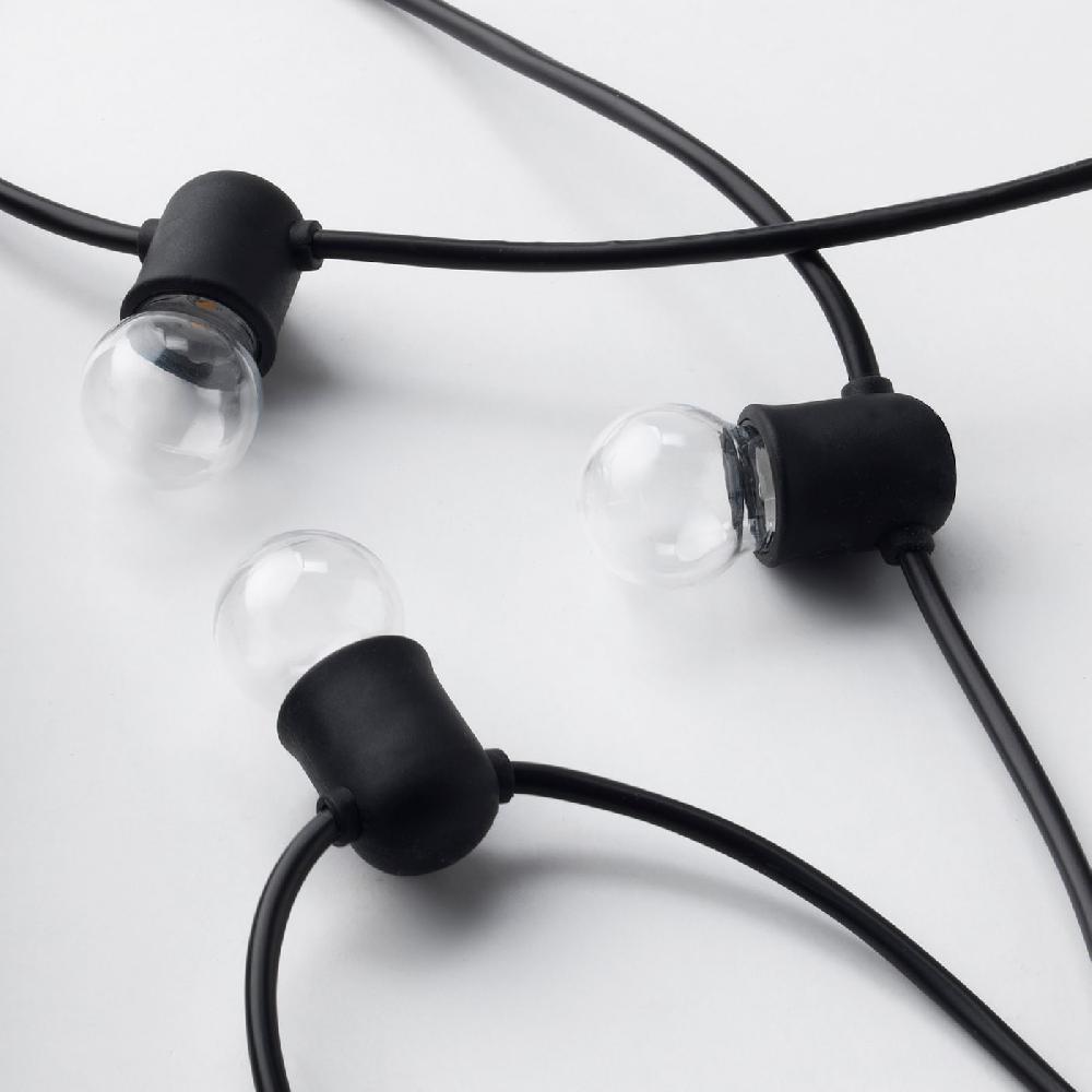 IKEA UTSUND Lichterkette (12) LED für draußen/batteriebetrieben schwarz Zeitlich begrenztes Angebot