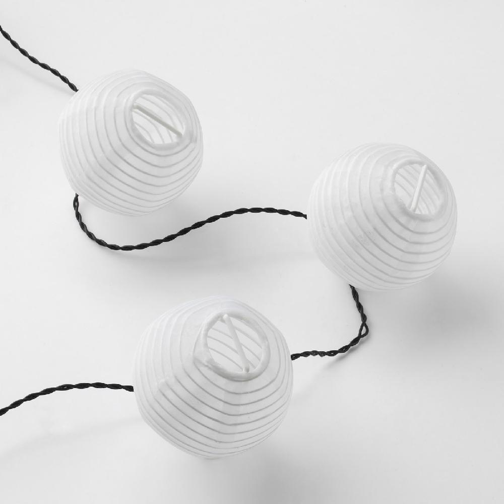 IKEA SOLARVET Lichterkette (24) LED für draußen solarbetrieben/Kugel weiß Exklusive Angebote