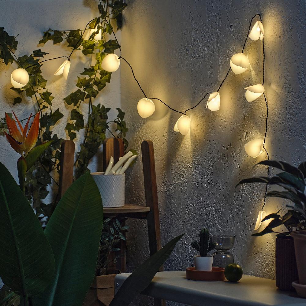 IKEA SOLVINDEN Lichterkette (12) LED solarbetrieben/Blatt Blitzangebot