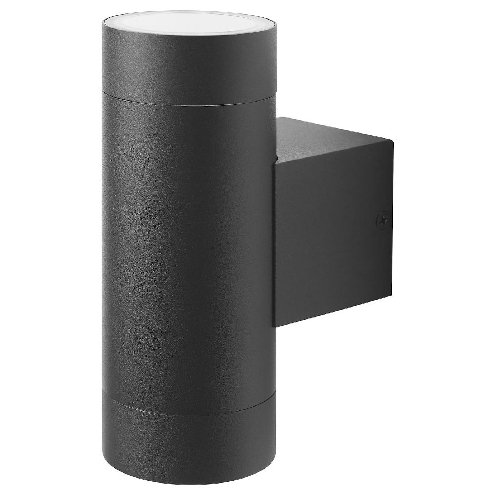 IKEA GRÖNSPRÖT Wandfluter/Leseleuchte Festinstall für draußen schwarz 16 cm
