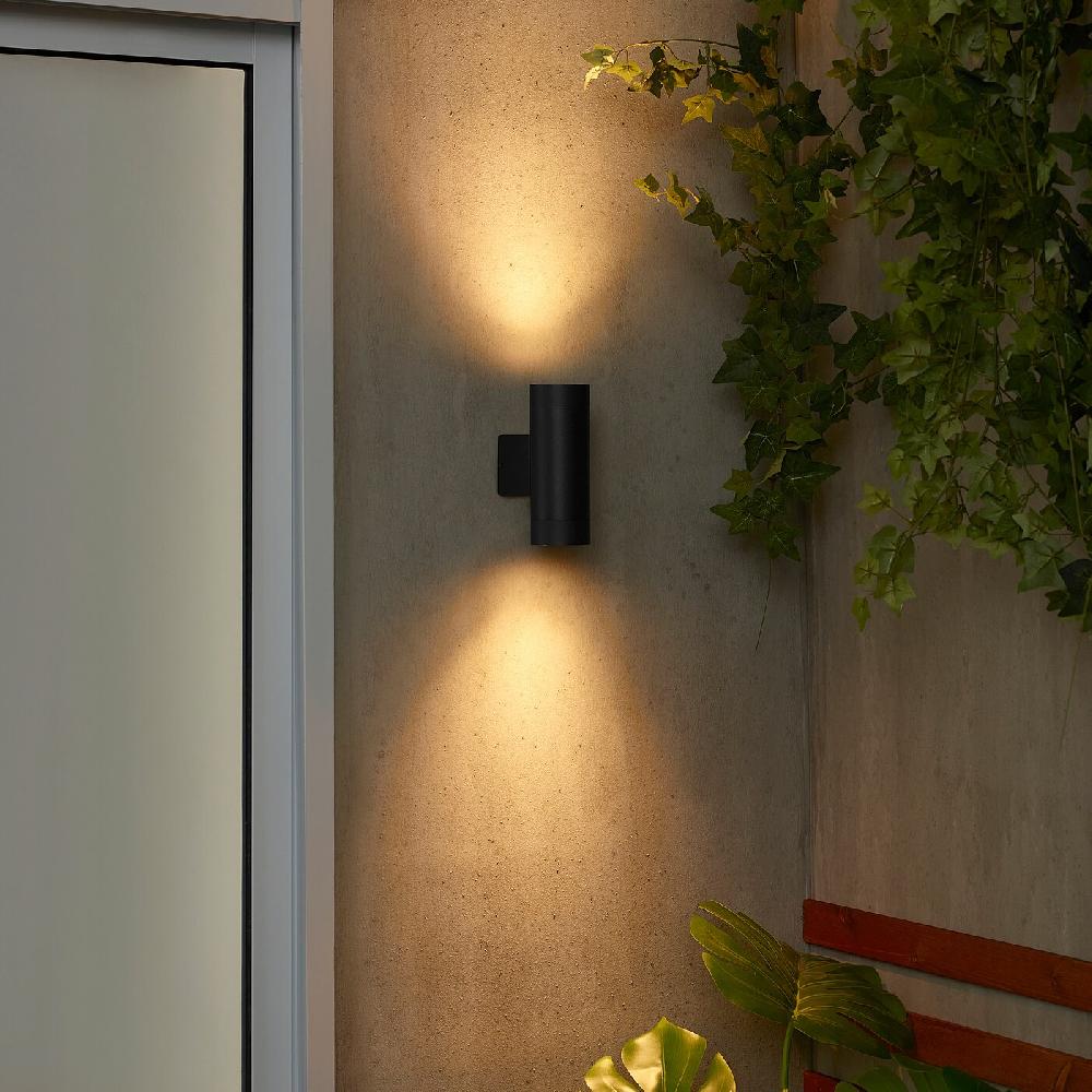 IKEA GRÖNSPRÖT Wandfluter/Leseleuchte Festinstall für draußen schwarz 16 cm Neuheiten