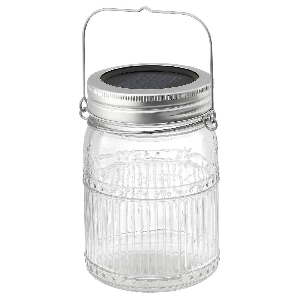 IKEA SOLVINDEN Solartischleuchte LED für draußen/Glas klar 15 cm