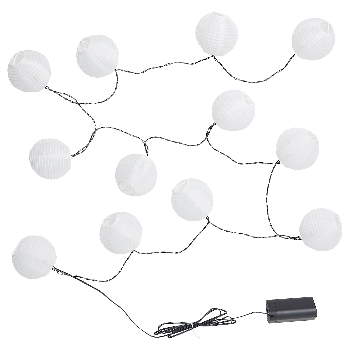 IKEA SOLVINDEN Lichterkette (12) LED für draußen/batteriebetrieben weiß