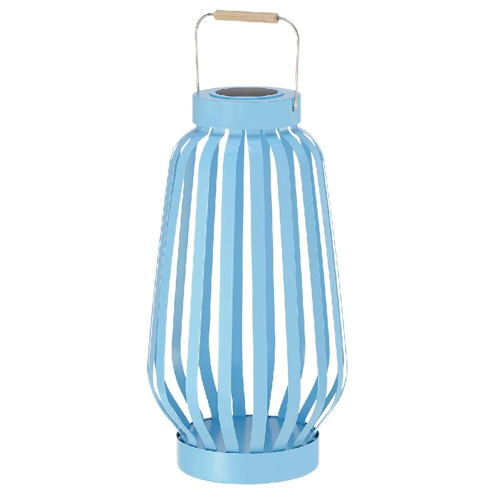 IKEA SOLVINDEN Solarstandleuchte. LED blau/Streifen 42 cm