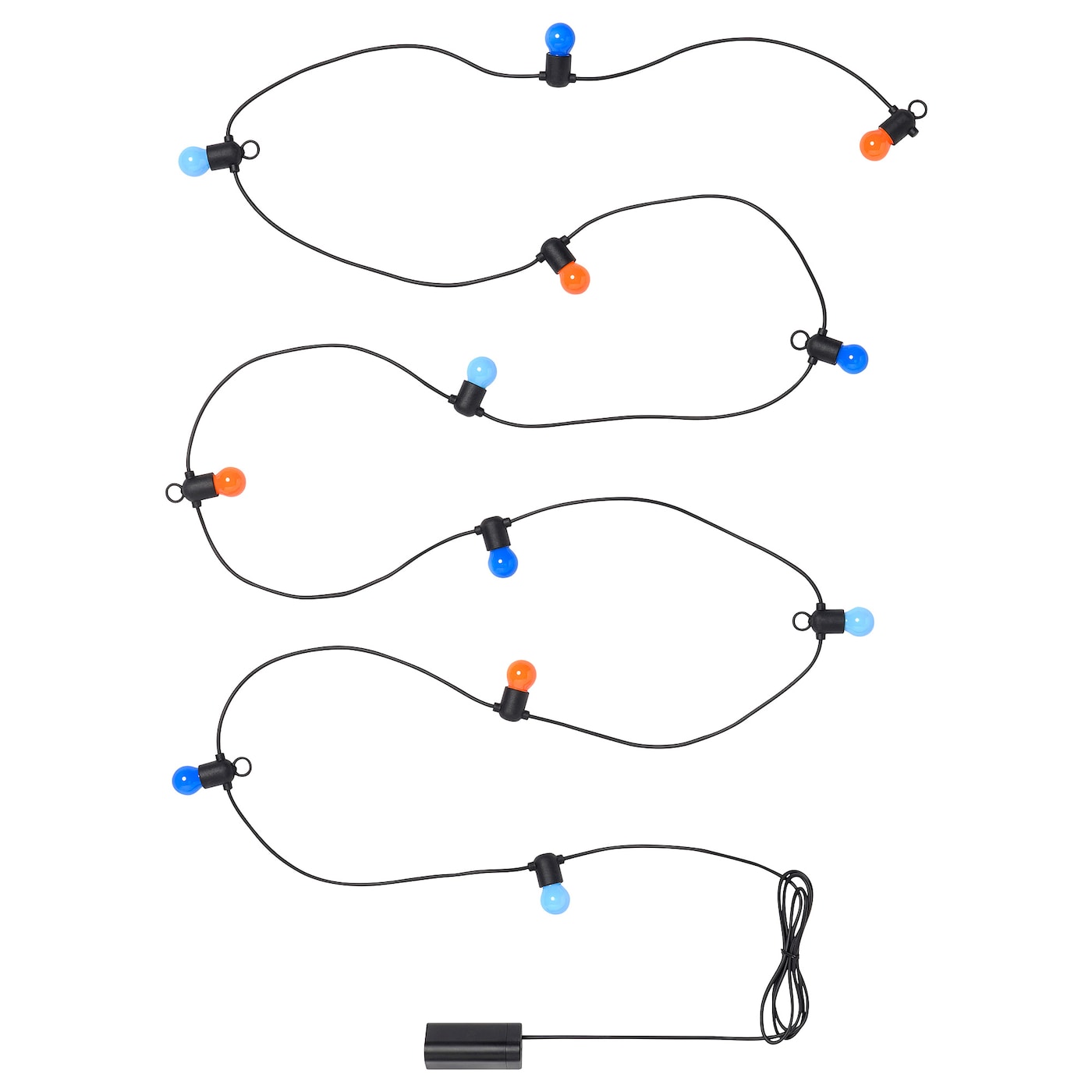 IKEA SOLVINDEN Lichterkette (12) LED batteriebetrieben/für draußen bunt