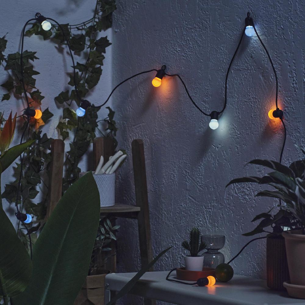 IKEA SOLVINDEN Lichterkette (12) LED batteriebetrieben/für draußen bunt Tägliche Deals