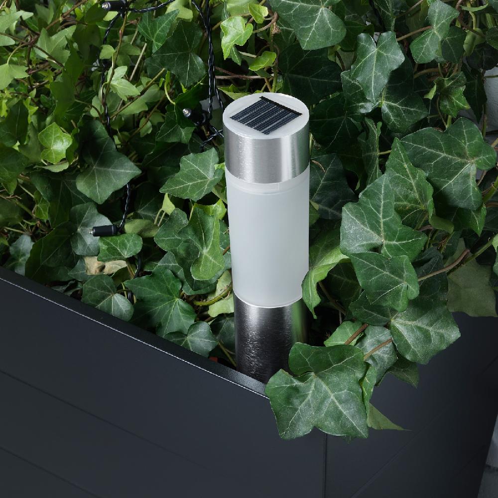IKEA SOLVINDEN Solarleuchte LED Zylinder/aluminiumfarben