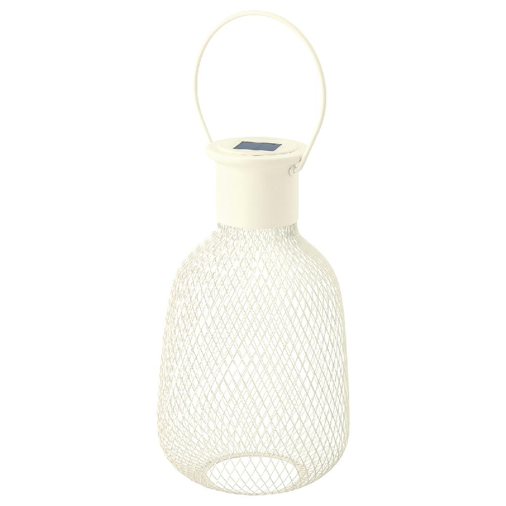IKEA SOLVINDEN Solarlaterne LED für draußen/Netz weiß 29 cm