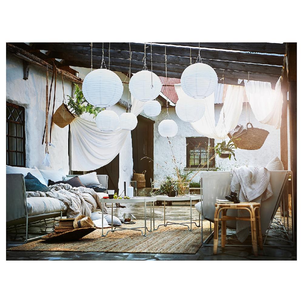 IKEA SOLVINDEN Solarhängeleuchte LED für draußen/rund weiß 30 cm Super Sparpreis