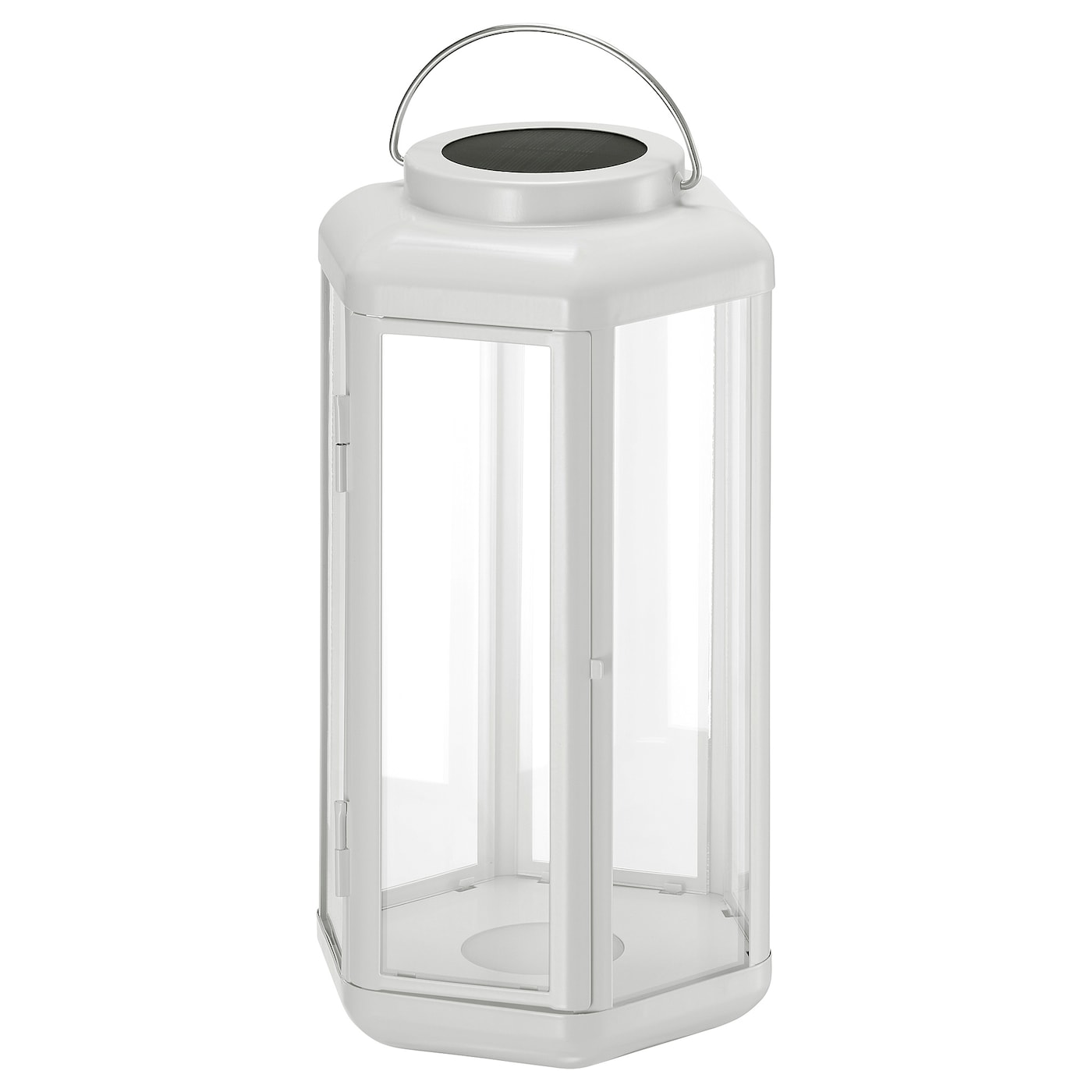 IKEA SOLVINDEN Solartischleuchte LED Laterne/weiß 28 cm