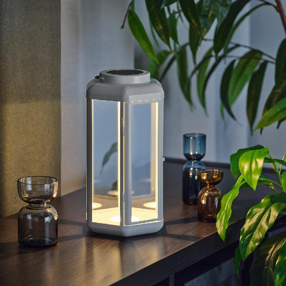 IKEA SOLVINDEN Solartischleuchte LED Laterne/weiß 28 cm Wochenangebot