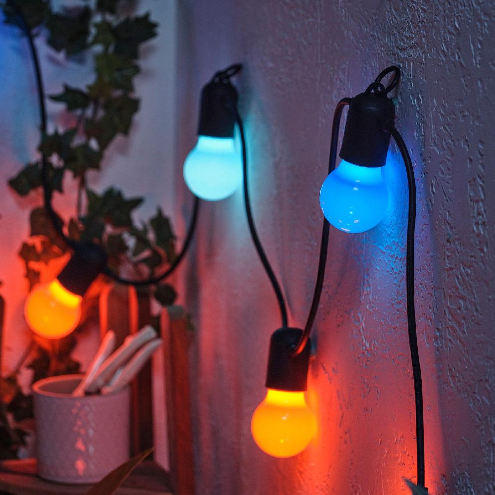 IKEA SOLVINDEN Lichterkette (12) LED für draußen/bunt Begrenzte Freigabe