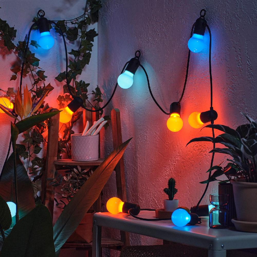 IKEA SOLVINDEN Lichterkette (12) LED für draußen/bunt Begrenzte Freigabe