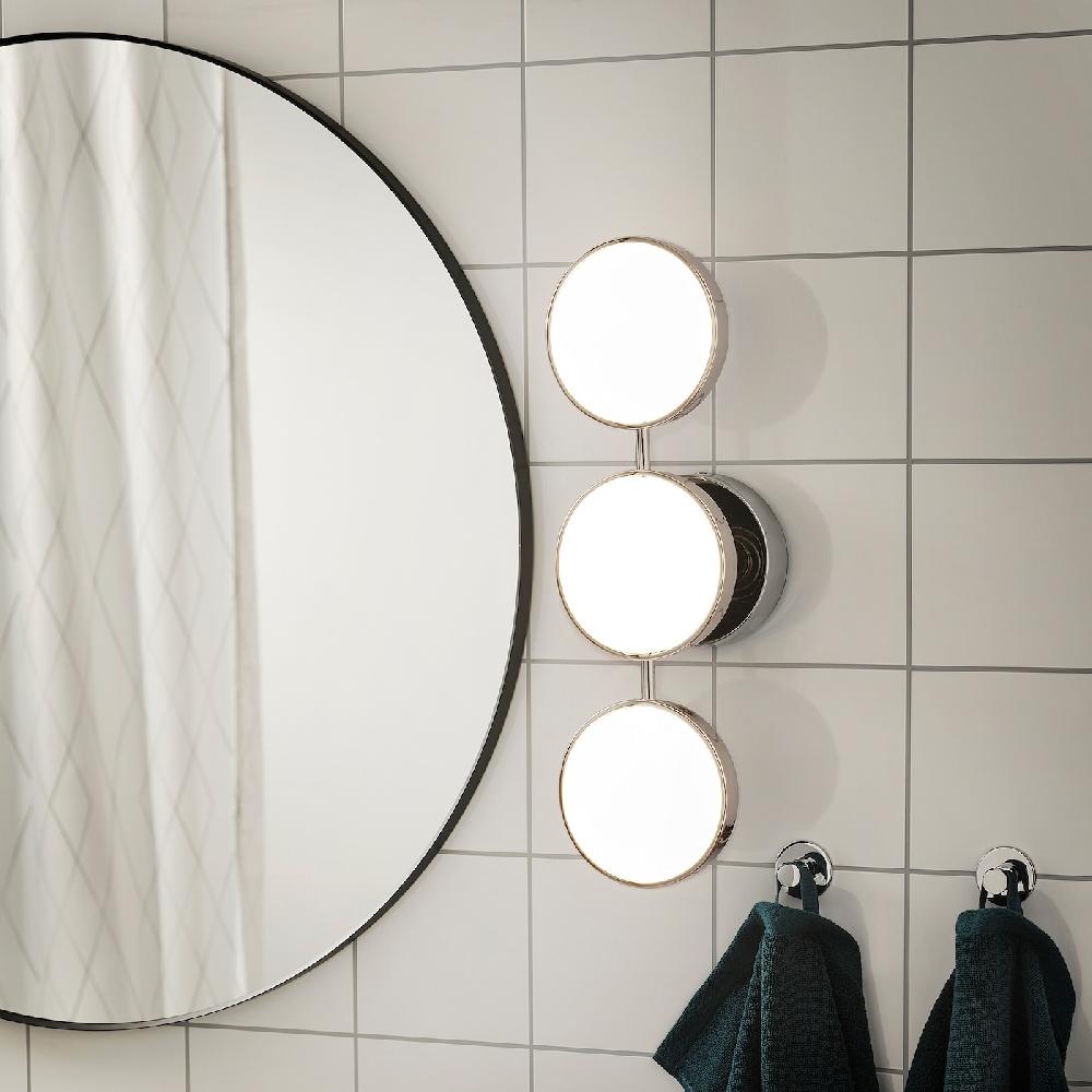 IKEA KABOMBA Wandleuchte LED dimmbar verchromt/glänzend 47x14 cm Zeitbegrenzte Promotion