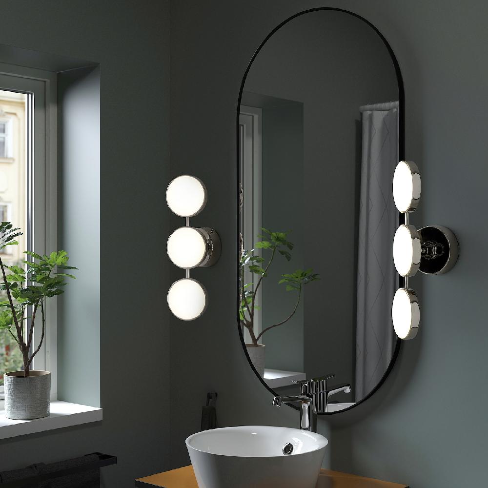 IKEA KABOMBA Wandleuchte LED dimmbar verchromt/glänzend 47x14 cm Zeitbegrenzte Promotion