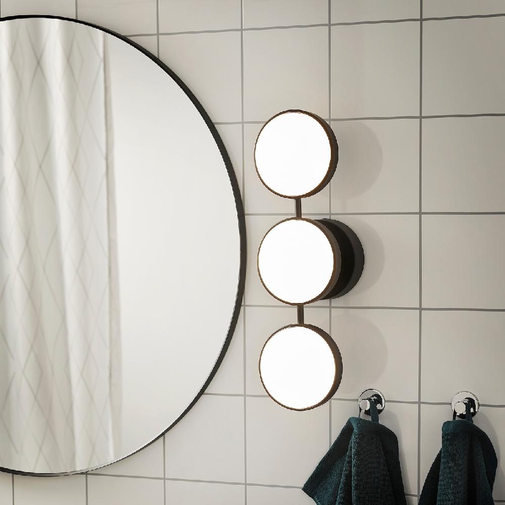 IKEA KABOMBA Wandleuchte LED dimmbar mattiert/schwarz 47x14 cm Bis zu 60% Rabatt