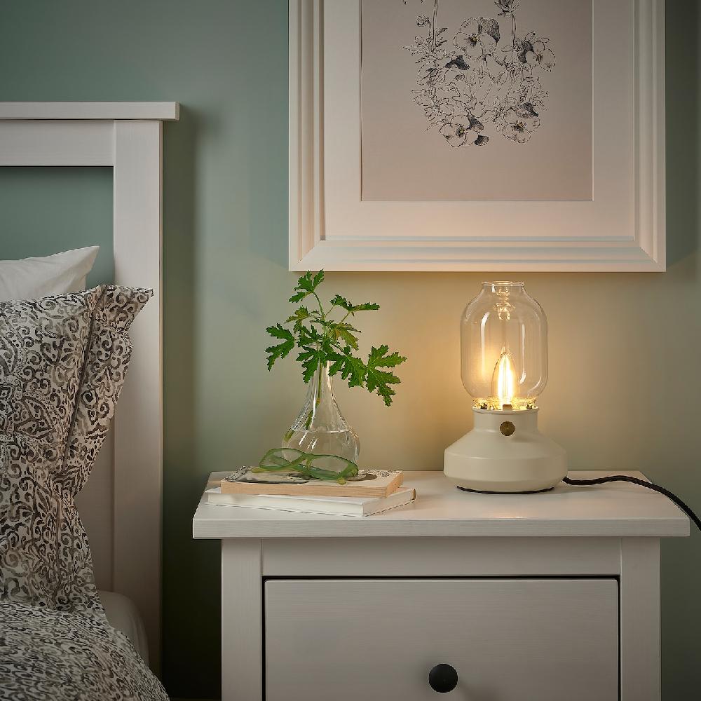 IKEA LUNNOM LED-Leuchtmittel E14 210 lm dimmbar/kerzenförmig Klarglas braun zollfrei