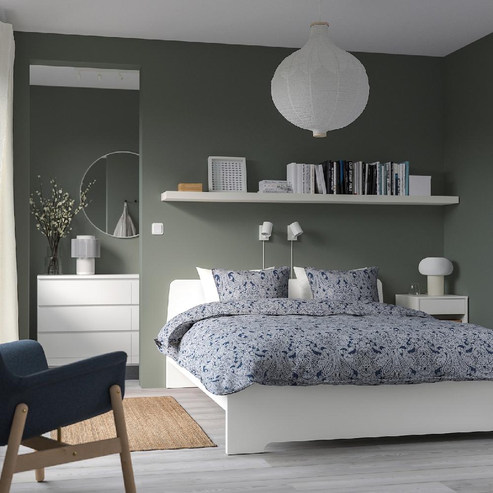 IKEA ASKVOLL Bettgestell weiß 140x200 cm Günstiger Verkauf