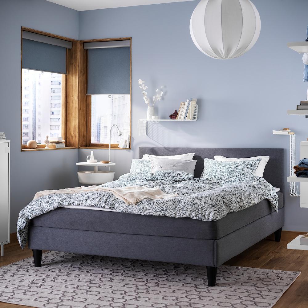 IKEA SÄBÖVIK Boxbett komplett fest/Vissle grau 140x200 cm Fabrik Onlineshop