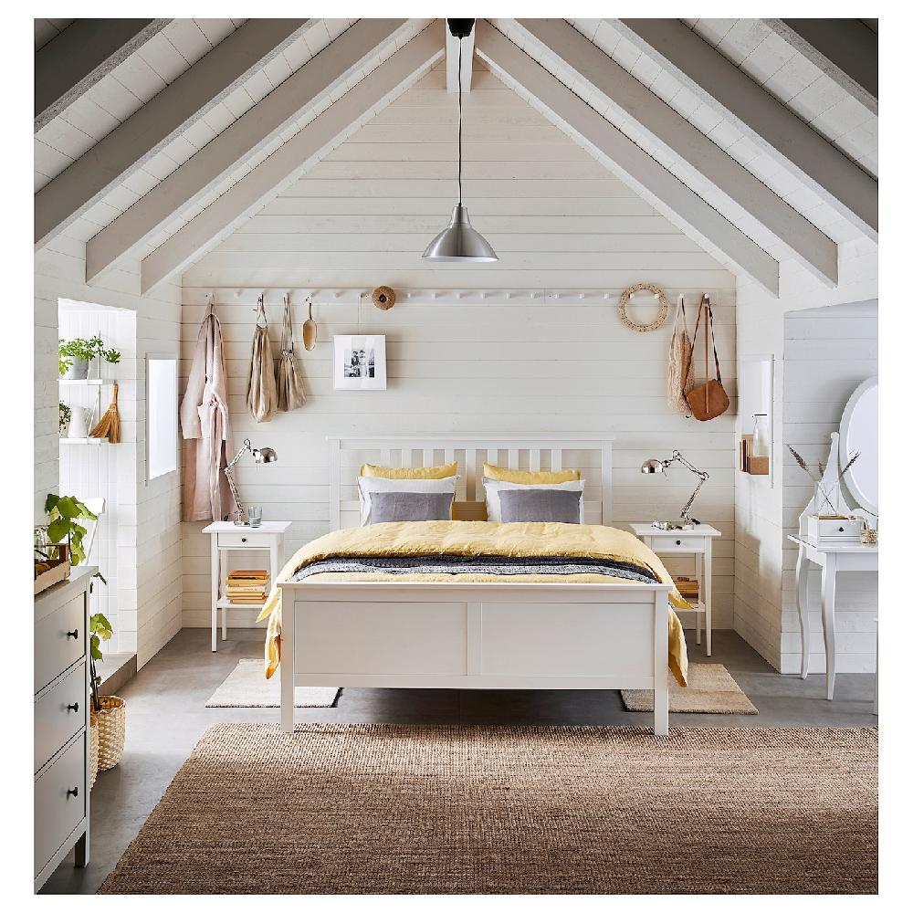 IKEA HEMNES Bettgestell weiß gebeizt 180x200 cm Sonderangebot