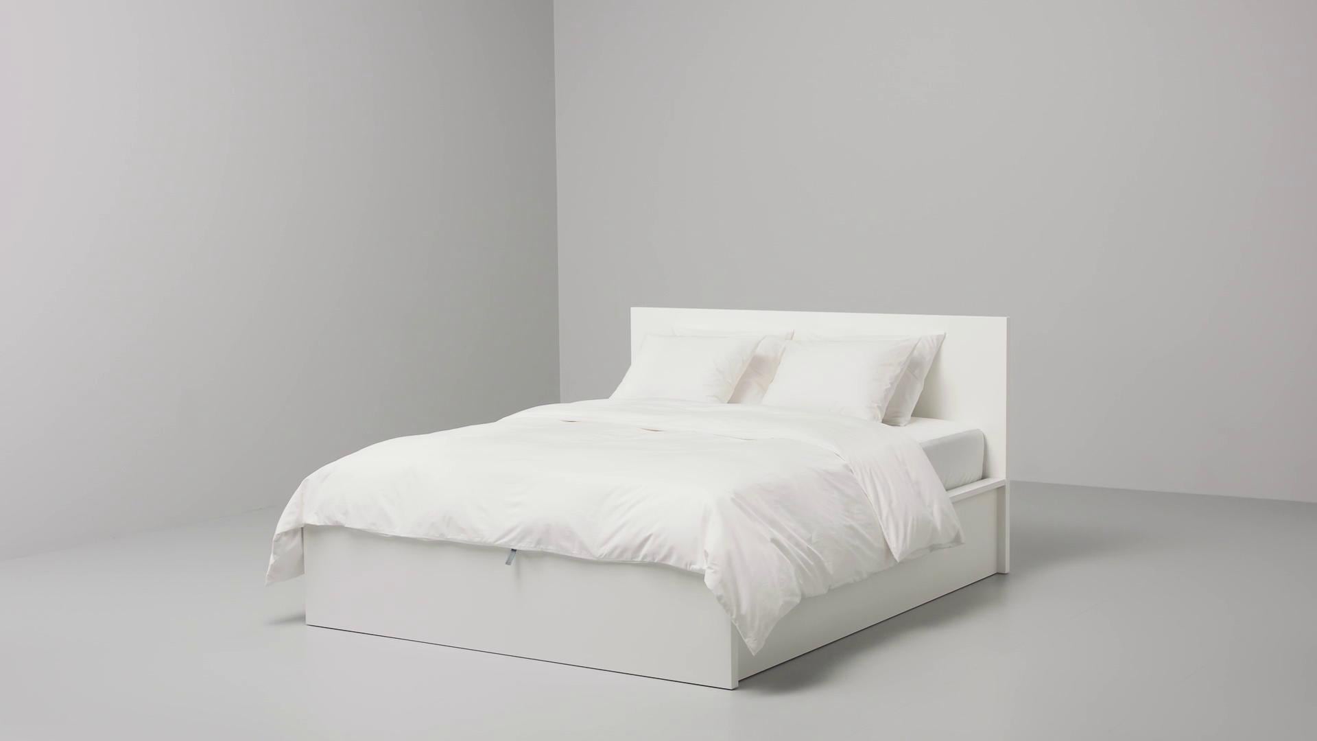 IKEA MALM Bettgestell mit Aufbewahrung weiß 140x200 cm Günstig kaufen
