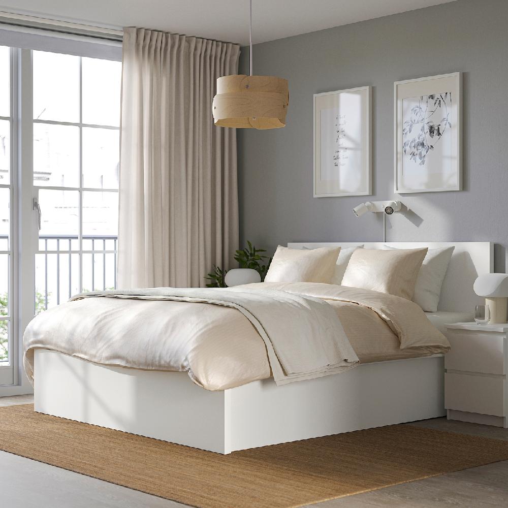IKEA MALM Bettgestell mit Aufbewahrung weiß 140x200 cm Günstig kaufen