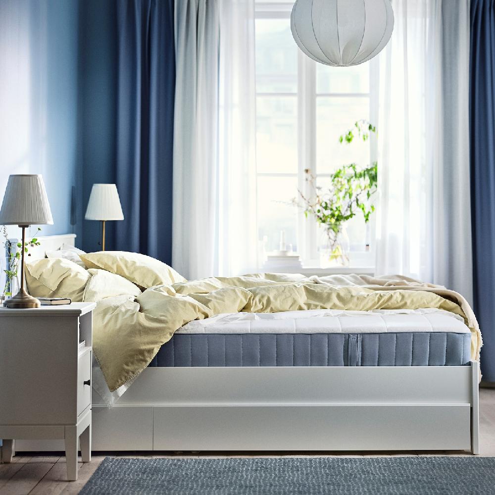 IKEA VESTERÖY Taschenfederkernmatratze mittelfest/hellblau 140x200 cm Versandkostenfrei