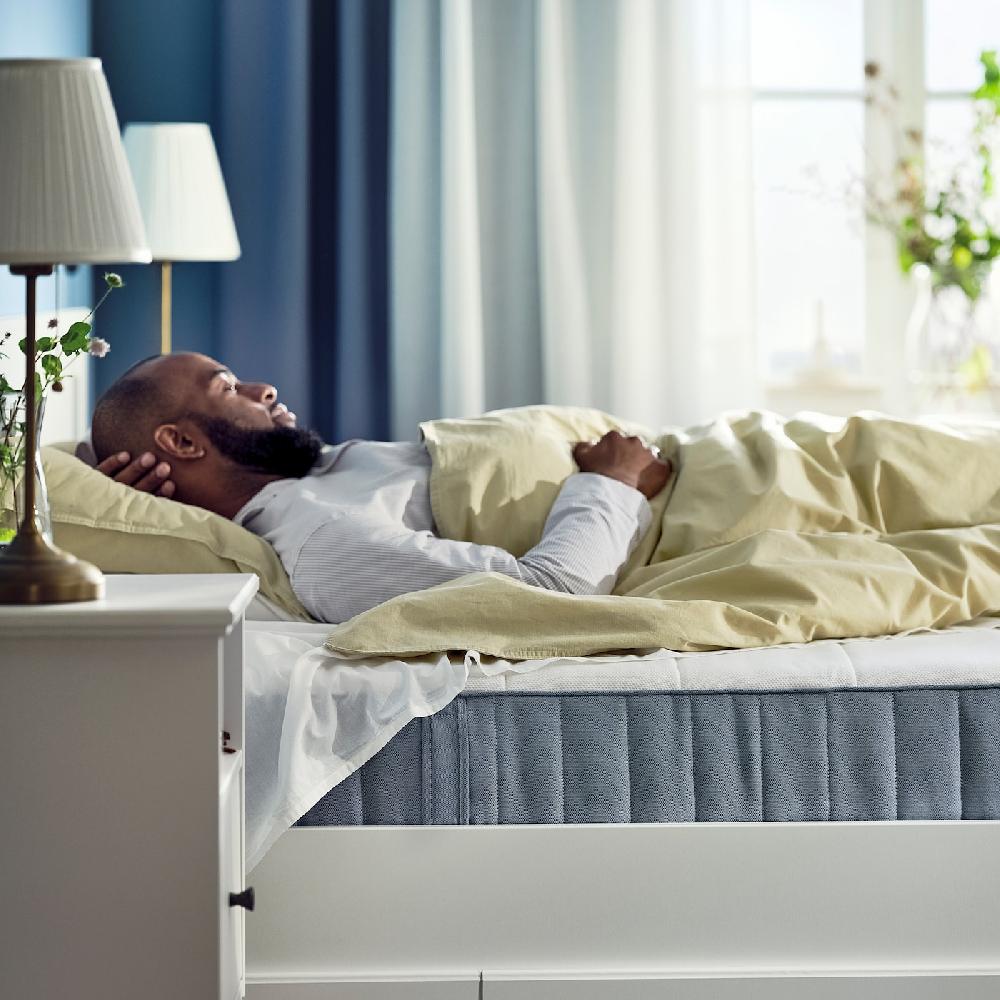 IKEA VESTERÖY Taschenfederkernmatratze mittelfest/hellblau 140x200 cm Versandkostenfrei