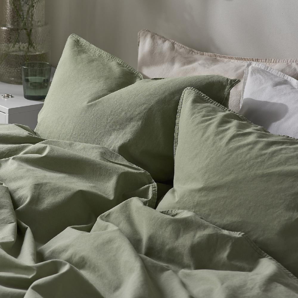 IKEA ÄNGSLILJA Bettwäsche-Set 2-teilig graugrün 140x200/80x80 cm Valentinstagsangebot