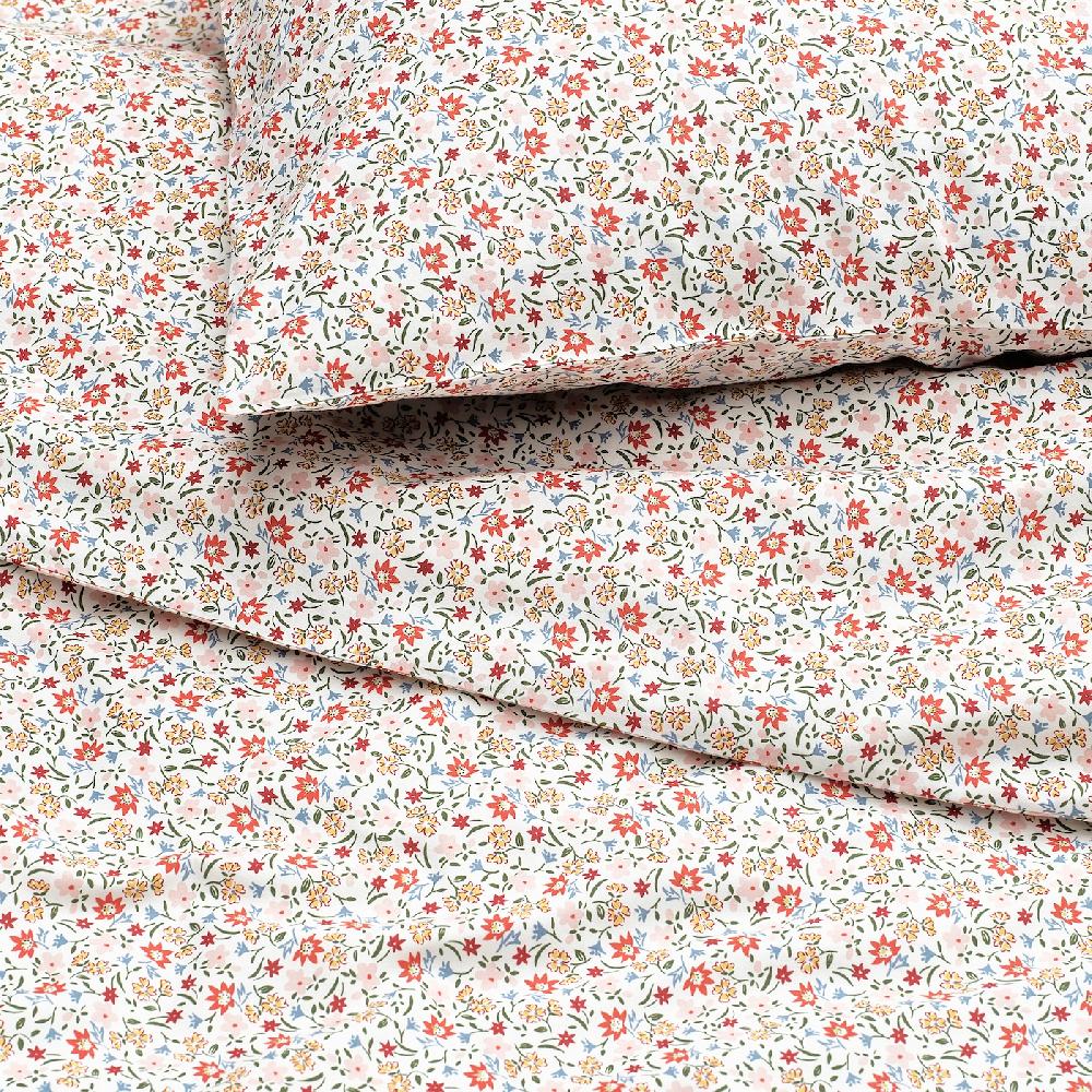 IKEA GULLNATTLJUS Bettwäsche-Set 2-teilig weiß/Blumenmuster 155x220/80x80 cm Jubiläumsangebot