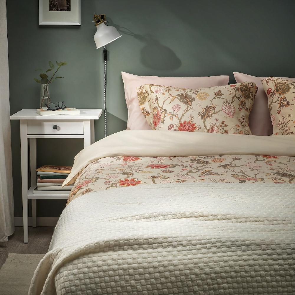 IKEA NÄSSELKLOCKA Bettwäsche-Set 2-teilig helles Graubeige/bunt 140x200/80x80 cm Heißer Verkauf