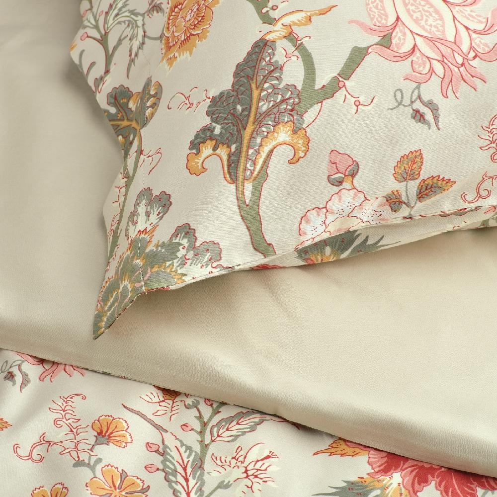 IKEA NÄSSELKLOCKA Bettwäsche-Set 2-teilig helles Graubeige/bunt 140x200/80x80 cm Heißer Verkauf