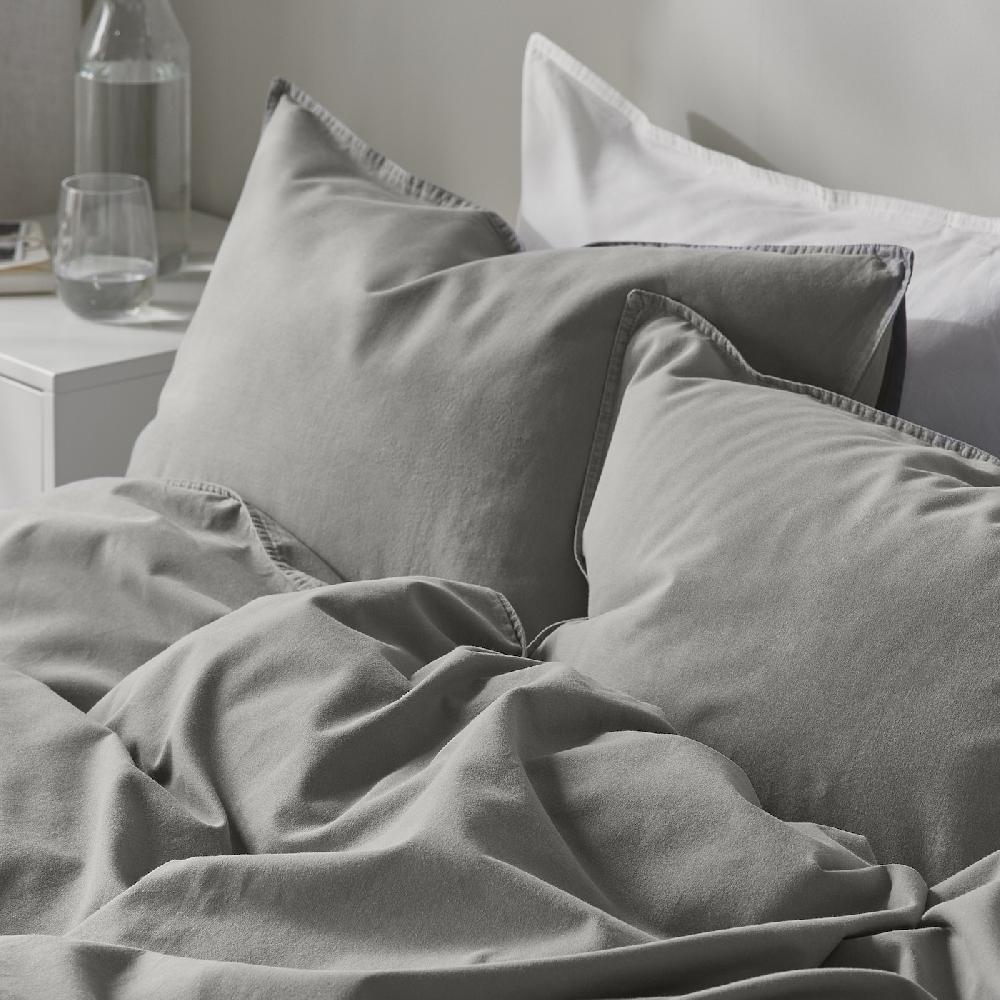 IKEA ÄNGSLILJA Bettwäsche-Set 2-teilig grau 140x200/80x80 cm Exklusive Angebote