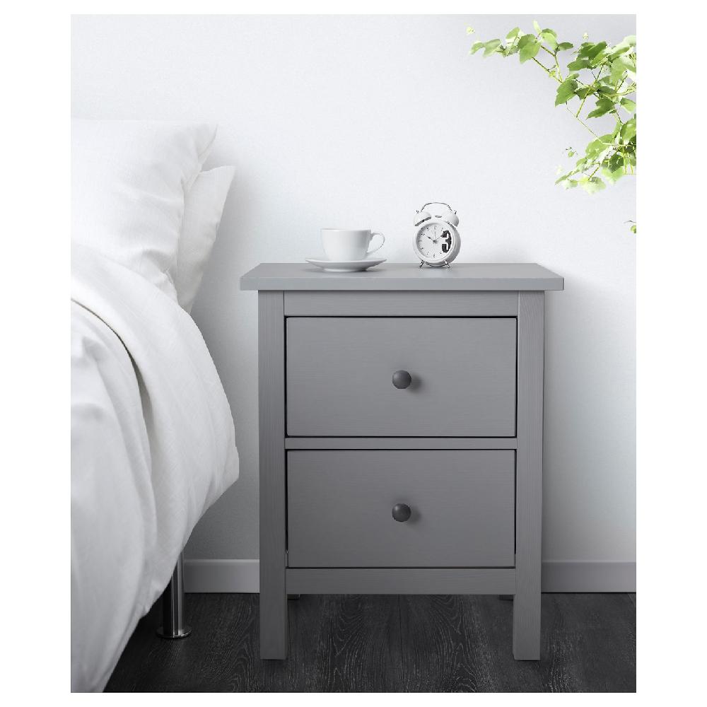 IKEA HEMNES Kommode mit 2 Schubladen grau lasiert 54x66 cm Kauf eins, bekomm eins gratis