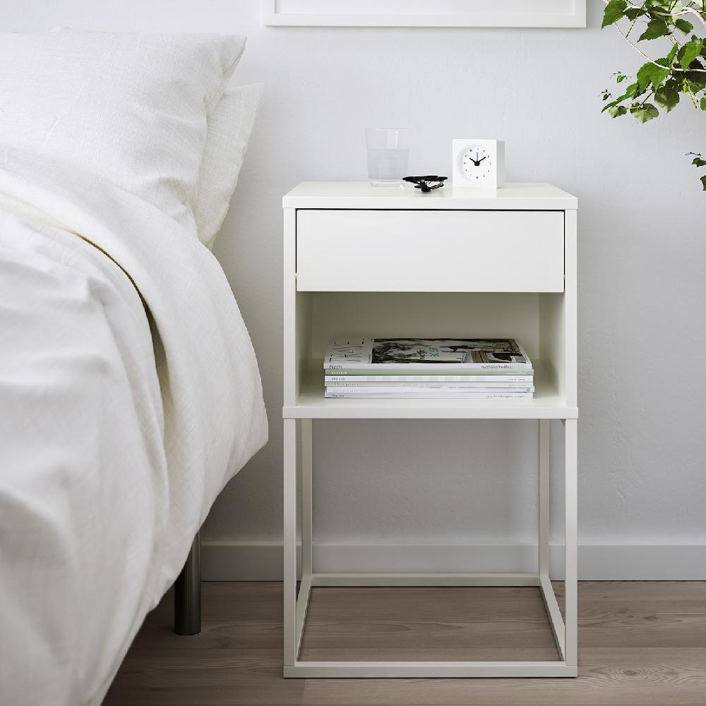 IKEA VIKHAMMER Ablagetisch weiß 40x39 cm Tägliche Deals