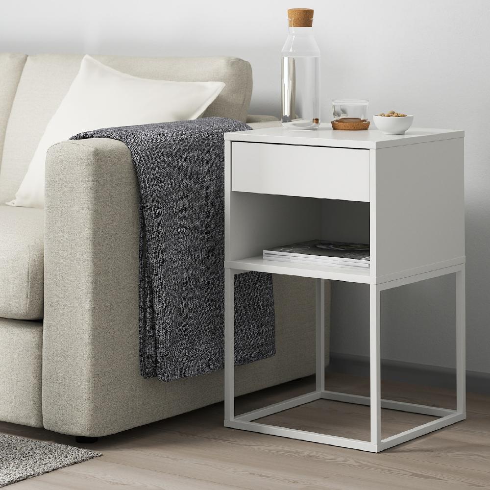 IKEA VIKHAMMER Ablagetisch weiß 40x39 cm Tägliche Deals
