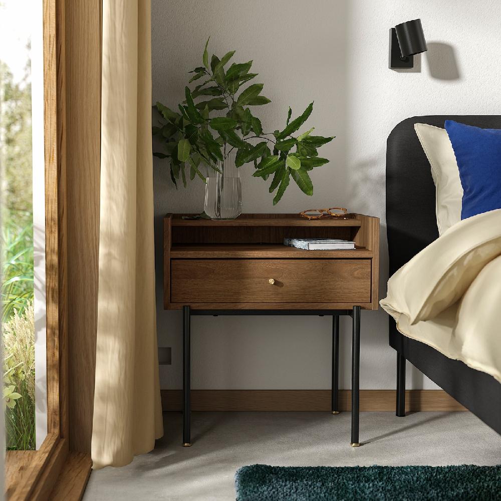 IKEA RÅDMANSÖ Ablagetisch braun Nussbaumnachbildung 54x38x58 cm Riesige Ersparnisse
